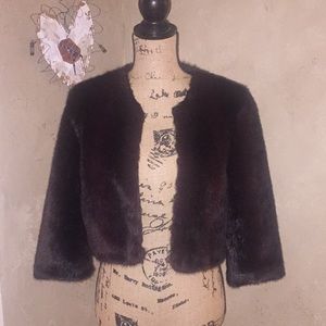 Bebe faux mink jacket.  Size S